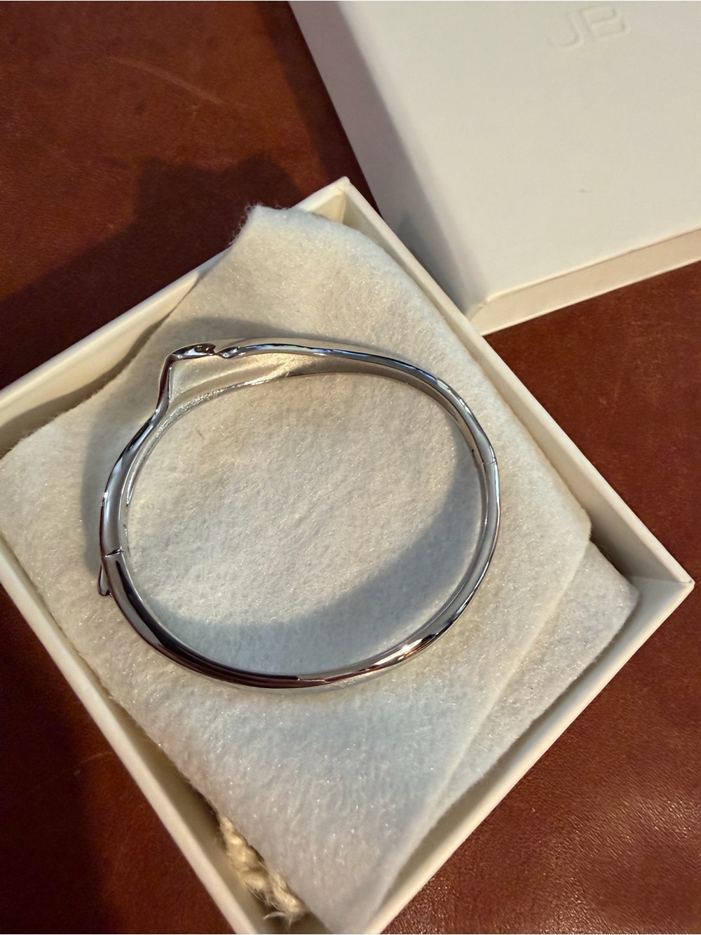 NWT Jenny Bird Portia Bangle Bracelet Silver - Picture 7 of 10